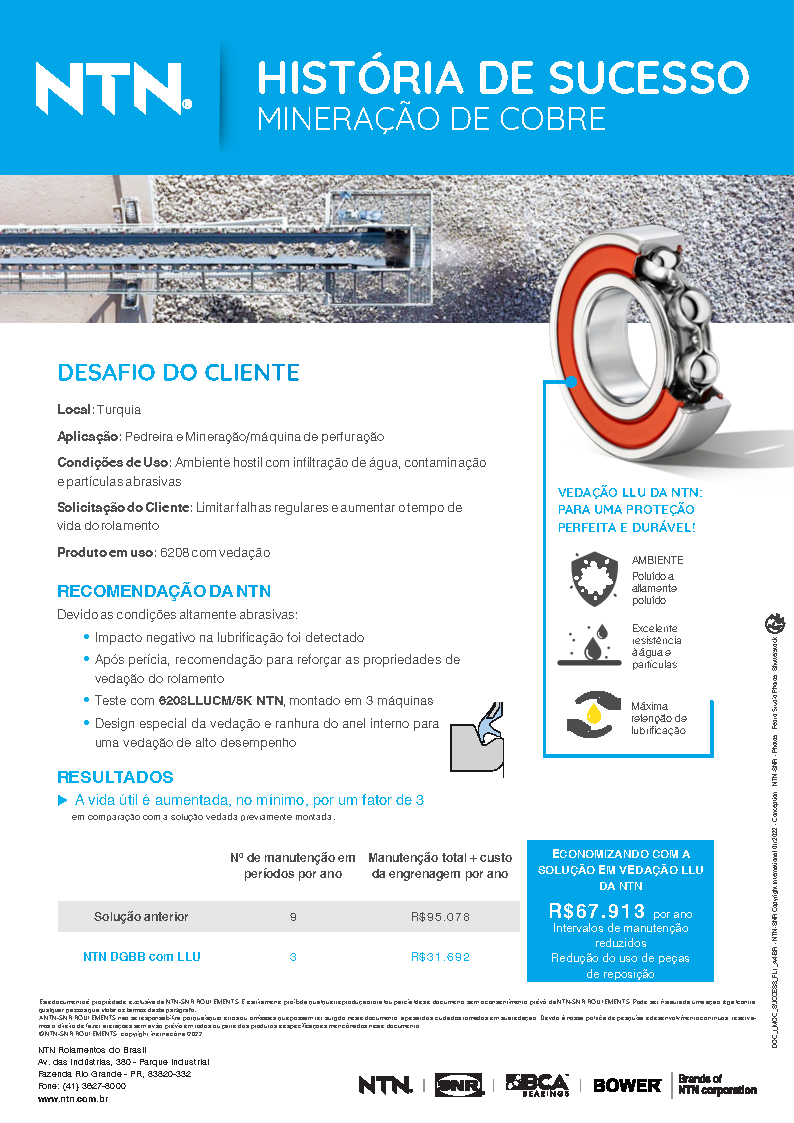 Capa Caso de Sucesso numa Pedreira numa Máquina de Perfuração